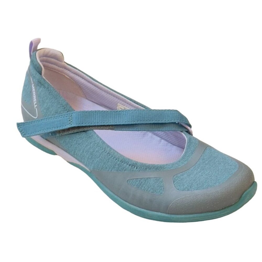 MERRELL Women's Shoes Teal/Lilac Comfort Lightweight Hook & Loop Strap Size 7M